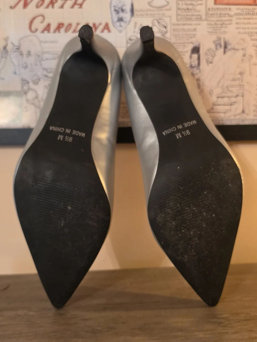Ashro Metallic Silver Pointed-Toe Pumps